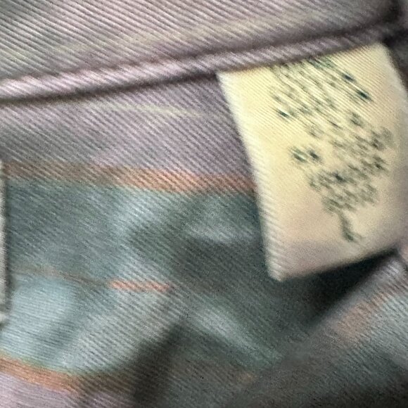 L.L. Bean Shirt Tie Dye Size Large Cotton Grunge Distressed Long Sleeve Button - Picture 8 of 11